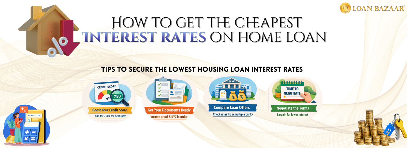 How to get the cheapest Interest rates on home loan